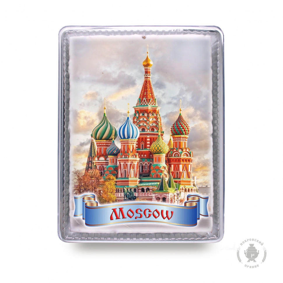  Пряник 600г MOSCOW с фотопечатью (в подарочной пластиковой упаковке)  в Белово