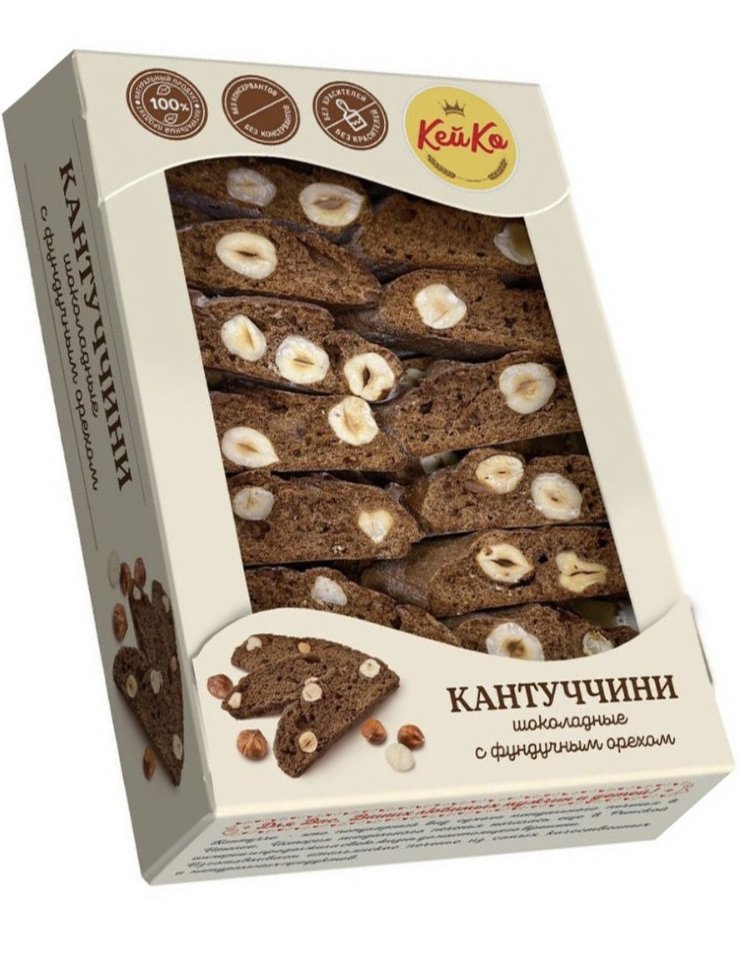  Кей Ко Кантуччини шоколадные с фундучным орехом, 200г  в Белово