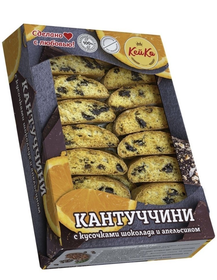  Кей Ко Кантуччини с кусочками шоколада и апельсином, 200г   в Белово