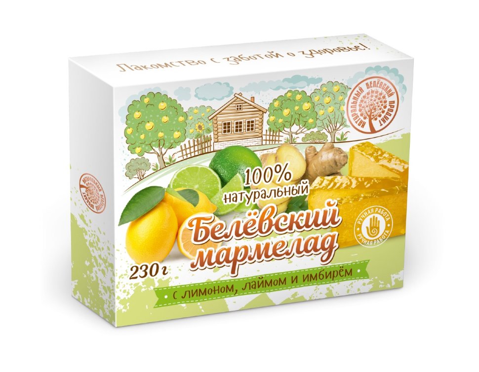  Мармелад белевский "Лимон-лайм-имбирь" 230г  в Белово